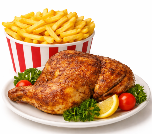 1/2 chicken & Chips